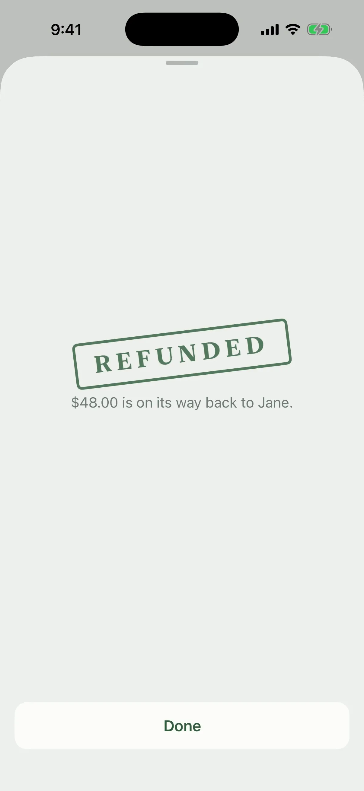 Step 5: the order marked refunded.